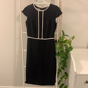 Hobbs navy dress with white piping size US 4
